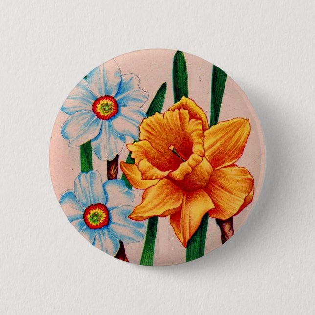 NarzissenBlume Button (Vorderseite)