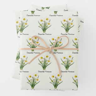 Narzissenblüten im Dezember Geschenkpapier Set