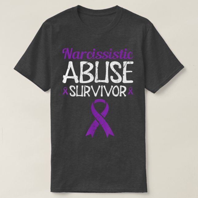 Narzisstisch Missbrauch Survivor Ribbon psychische T-Shirt (Design vorne)