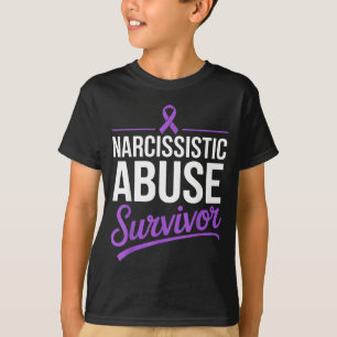 Narzisstischer Überlebender häusliche Gewalt lila T-Shirt