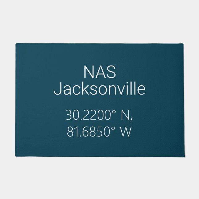 NAS Jacksonville Latitude Longitude Fußmatte (Vorderseite)