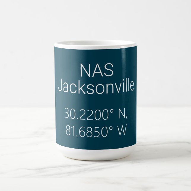 NAS Jacksonville Latitude Longitude Kaffeetasse (Mittel)