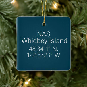 NAS Whidbey Island Längengrad Breitengrad Keramikornament