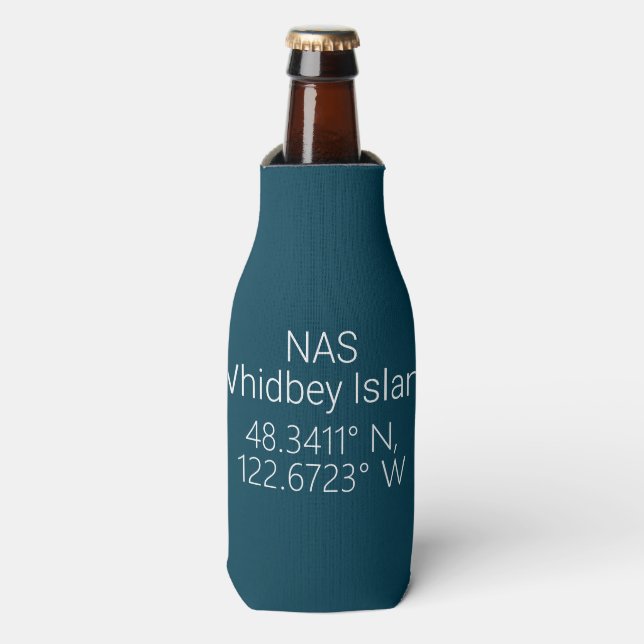 NAS Whidbey Island Latitude Länge Flaschenkühler (Flaschenvorderseite)