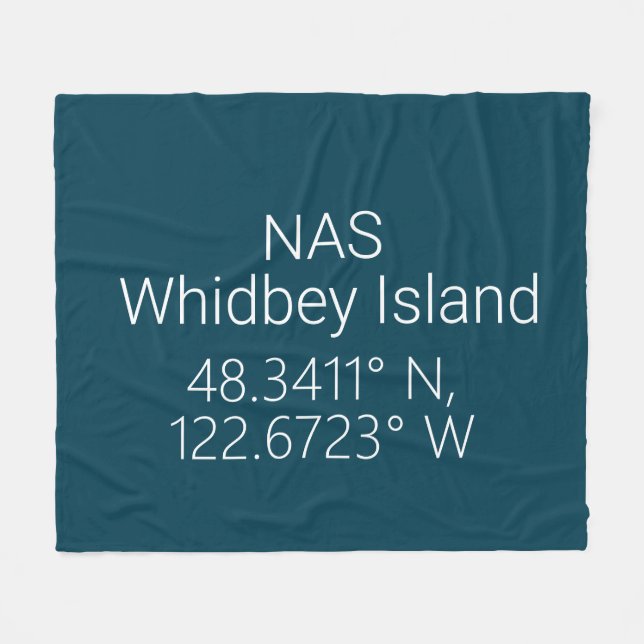 NAS Whidbey Island Latitude Länge Fleecedecke (Vorderseite (Horizontal))