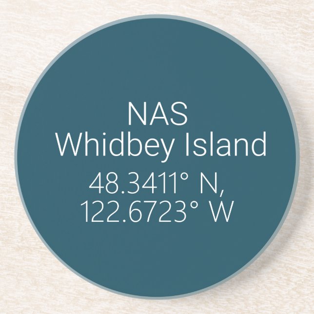 NAS Whidbey Island Latitude Länge Getränkeuntersetzer (Vorne)