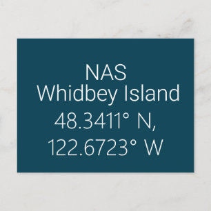 NAS Whidbey Island Latitude Longitude Postkarte
