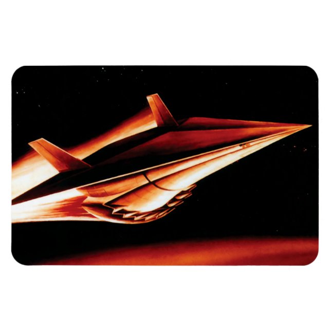NASA Aero Space Flugzeug Shuttle 60's Artist Conce Magnet (Horizontal)