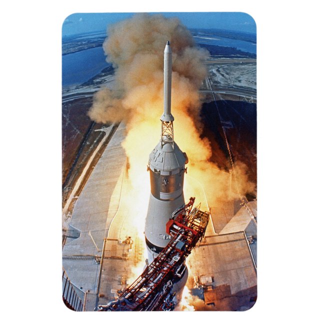 NASA Apollo 11 Moon Landing Rocket Launch Magnet (Vertikal)
