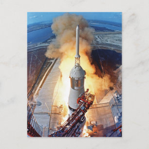 NASA Apollo 11 Moon Landing Rocket Launch Postkarte