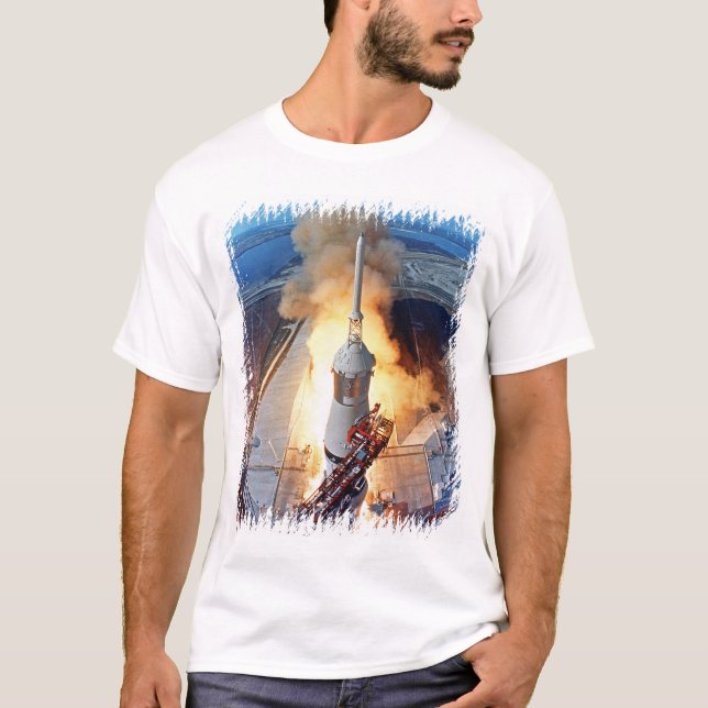 NASA Apollo 11 Moon Landing Rocket Launch T-Shirt (Vorderseite)