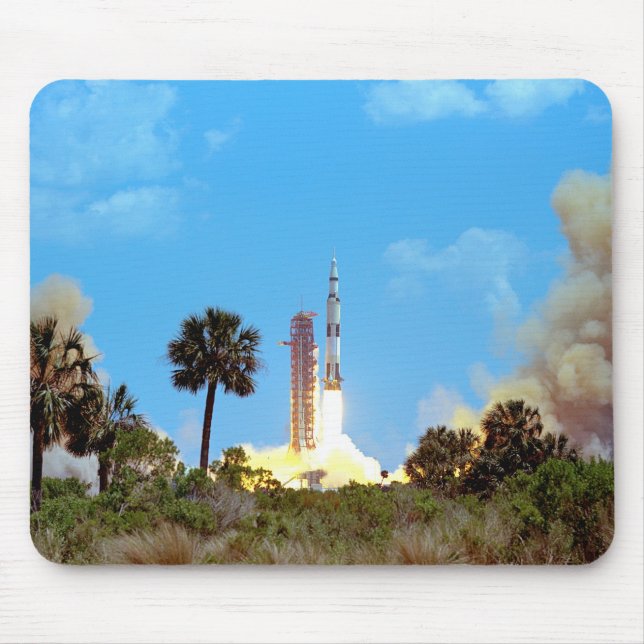 NASA Apollo 16 Saturn V Raketenstart Mousepad (Vorne)