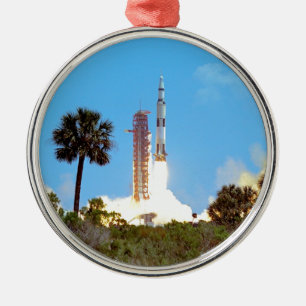 NASA Apollo 16 Saturn V Raketenstart Ornament Aus Metall