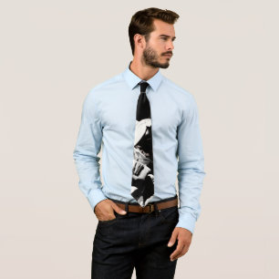 NASA Apollo 17 Astronaut Schwarz-weiß Artistisch Krawatte