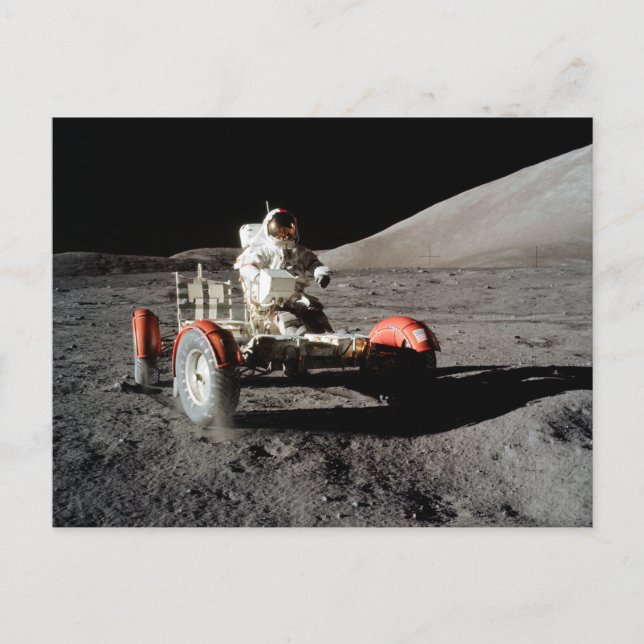 NASA Apollo 17 Lunar Roving Vehicle, 1972 Postkarte (Vorderseite)
