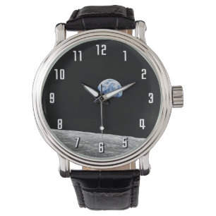 NASA Apollo 8 Earthrise Moon Lunar Orbit Foto Armbanduhr