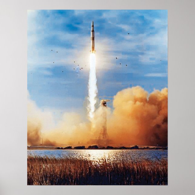 NASA Apollo 8 Rocket Launch Kennedy Space Center Poster (Vorne)