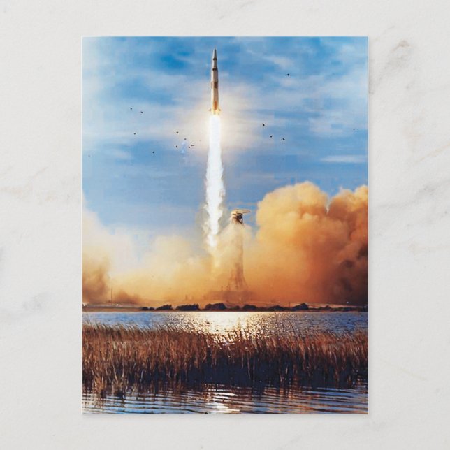 NASA Apollo 8 Rocket Launch Kennedy Space Center Postkarte (Vorderseite)