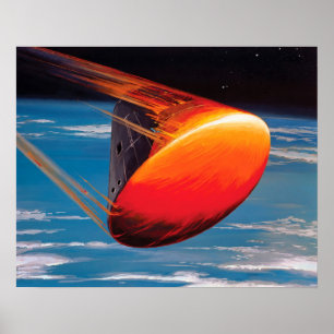 NASA Apollo Kommandomodul Raumkapsel Kunstwerk Poster
