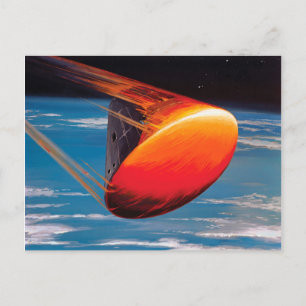 NASA Apollo Kommandomodul Raumkapsel Kunstwerk Postkarte