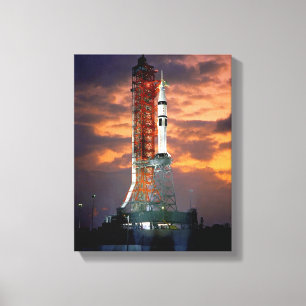 NASA Apollo Soyuz Startfahrzeug Sonnenaufgang Star Leinwanddruck