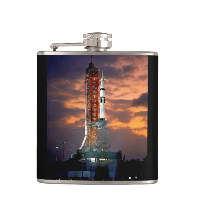 NASA Apollo Soyuz Startfahrzeug Sunrise Launchpad Flachmann (Vorderseite)