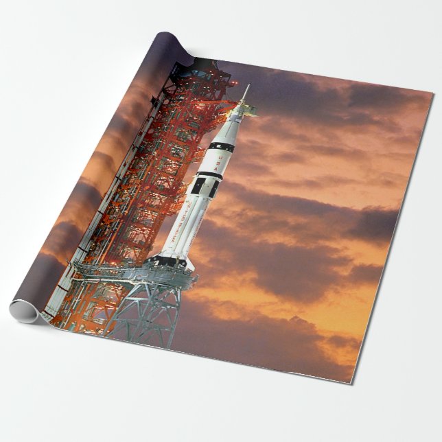 NASA Apollo Soyuz Startfahrzeug Sunrise Launchpad Geschenkpapier (Ungerollt)