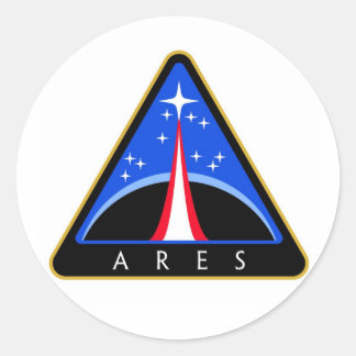 NASA Ares Rocket Logo Runder Aufkleber