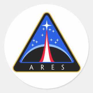 NASA Ares Rocket Logo Runder Aufkleber