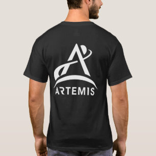 NASA Artemis Einfarbiges Logo Eclipse Black T-Shirt