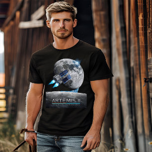 NASA Artemis II Mondmission Galaxy-Raketen-Ausrüst T-Shirt