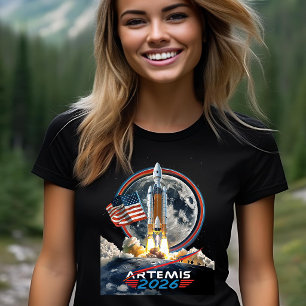 NASA Artemis II Mondmission Rakete Galaxy Kosmos T-Shirt