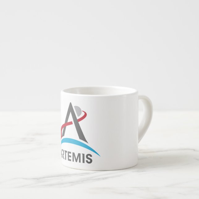 NASA Artemis-Programm-Logo Mars 2024 Astronaut Espressotasse (Vorderseite Rechts)