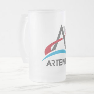 NASA Artemis-Programm-Logo Mars 2024 Astronaut Mattglas Bierglas