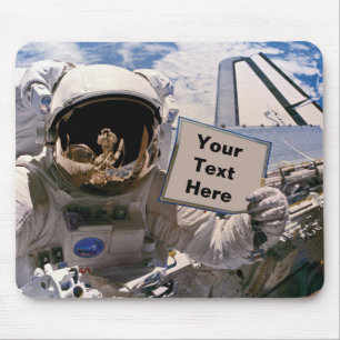 NASA-Astronaut mit Schild - Benutzerdefinierten Te Mousepad