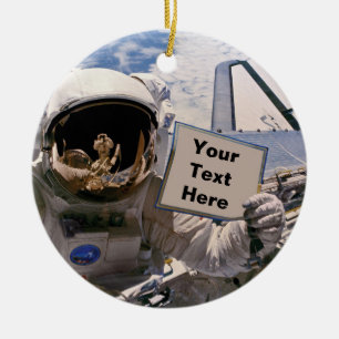 NASA Astronauten-Zeichen - Benutzerdefinierter Tex Keramik Ornament