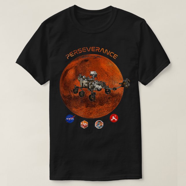 NASA-Durchhaltevermögen Rover-Mars 2020 T-Shirt (Design vorne)