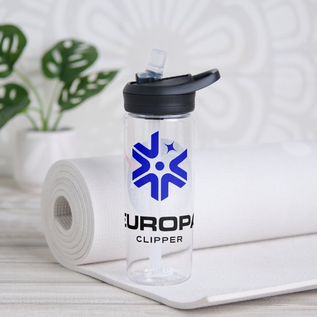 NASA Europa Clipper Logo Clear 20 oz Trinkflasche (Yoga (gedreht))