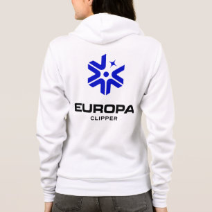 NASA Europa Clipper Logo Rocket White Women Hoodie