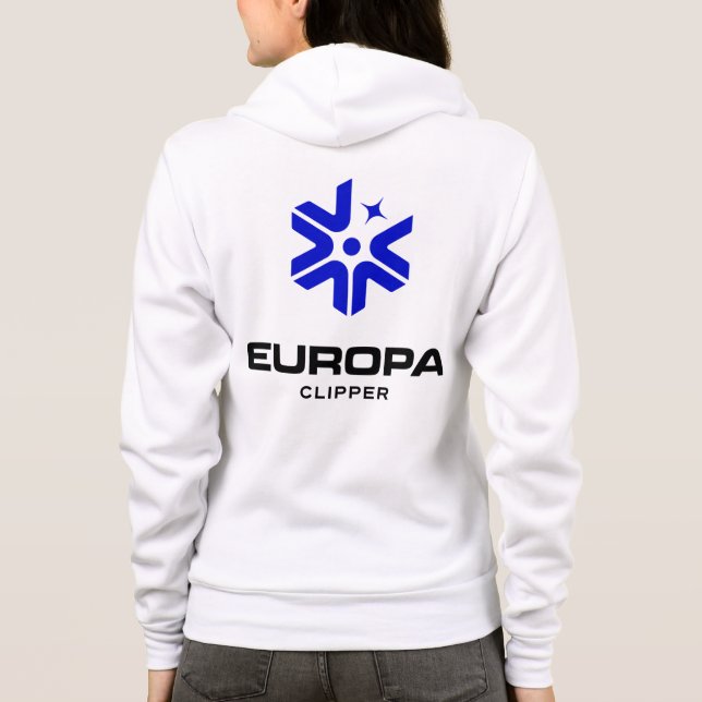 NASA Europa Clipper Logo Rocket White Women Hoodie (Rückseite)