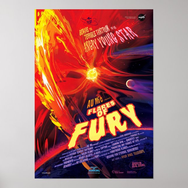 NASA Exoplanet Travel Bureau Flaves of Fury Poster (Vorne)
