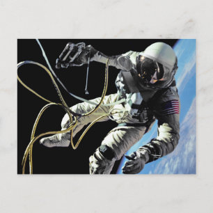 NASA-Foto des ersten amerikanischen Astronauten be Postkarte