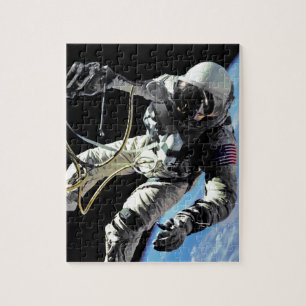 NASA-Foto des ersten amerikanischen Astronauten be Puzzle