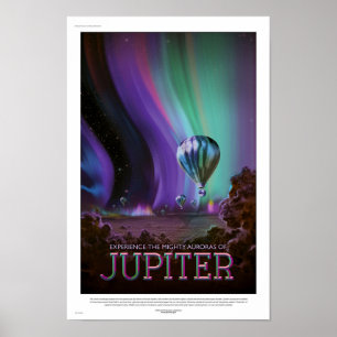 NASA Future Travel Poster - Auroras Jupiter