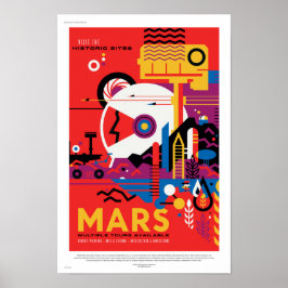 NASA Future Travel Poster - Mars besuchen Planet