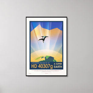 NASA Future Travel Sci Fi Poster - Super Earth Leinwanddruck