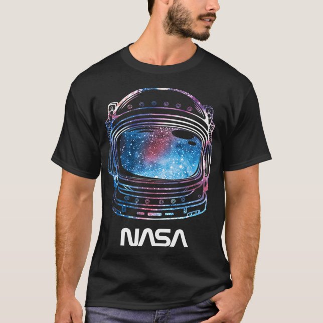 NASA Galaxy Lineart Fill Helmet T-Shirt (Vorderseite)