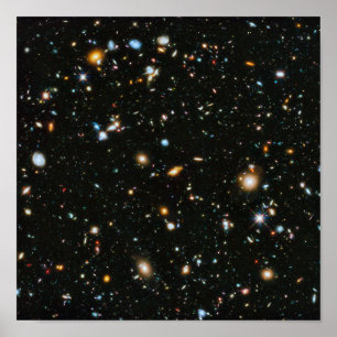 NASA Hubble Ultra Deep Field Galaxien Poster