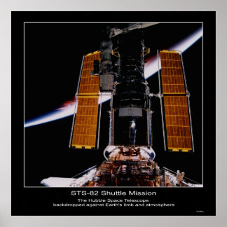 NASA Hubble Weltraumteleskop Backdr... Poster