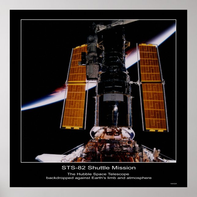 NASA Hubble Weltraumteleskop Backdr... Poster (Vorne)